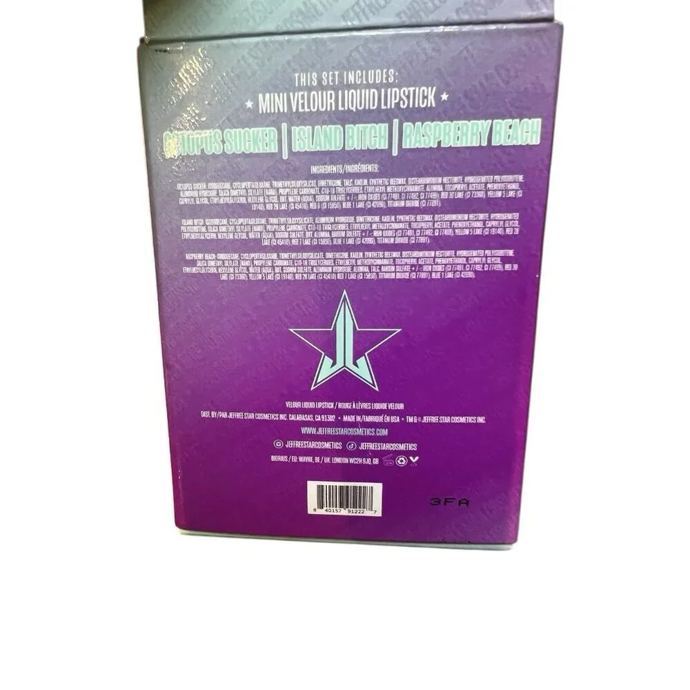 Jeffree Star Cosmetics Liquid Lip Threesome Minis Summer Box New In Box